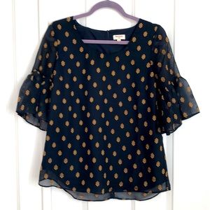 Versatile navy blouse
